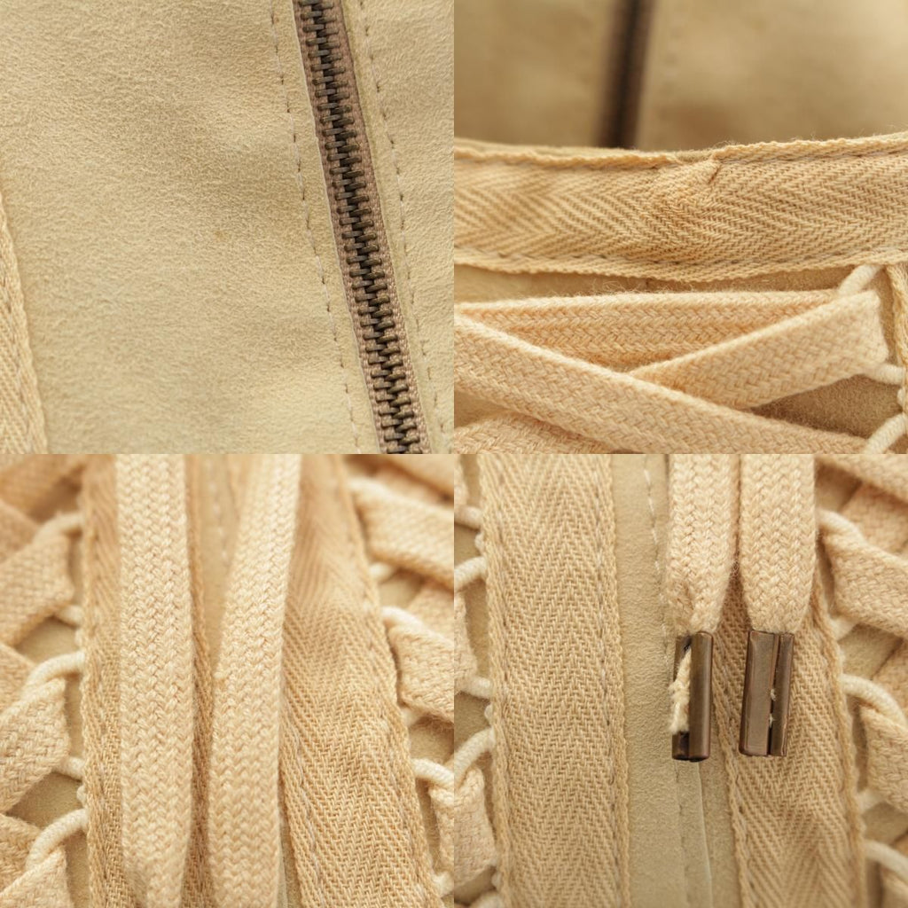 Dior Suede Leather Galliano Era Corset Lace Jacket Beige 36 — view 8