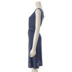Chanel Cotton Change Knit CC Logo Plate Dress Sleeveless Top Skirt Navy 38 — view 3