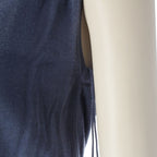 Chanel Cotton Change Knit CC Logo Plate Dress Sleeveless Top Skirt Navy 38 — view 7