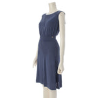 Chanel Cotton Change Knit CC Logo Plate Dress Sleeveless Top Skirt Navy 38 — view 2