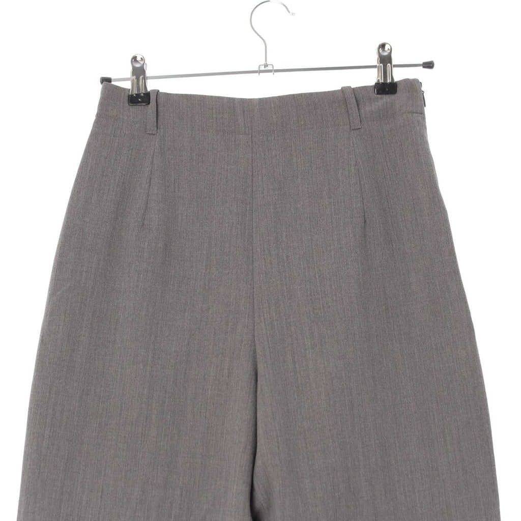 Hermes Vintage Side Zip Wool Spandex Double Pants Trousers Gray 40 — view 3