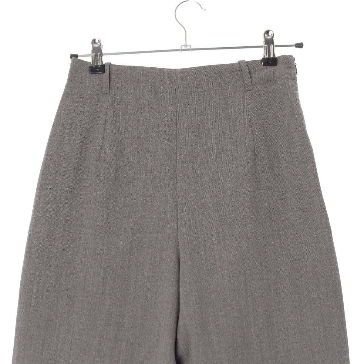 Hermes Vintage Side Zip Wool Spandex Double Pants Trousers Gray 40 — view 3