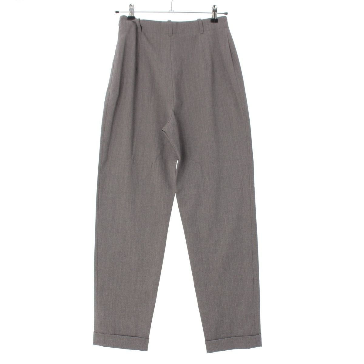 Hermes Vintage Side Zip Wool Spandex Double Pants Trousers Gray 40 — view 2