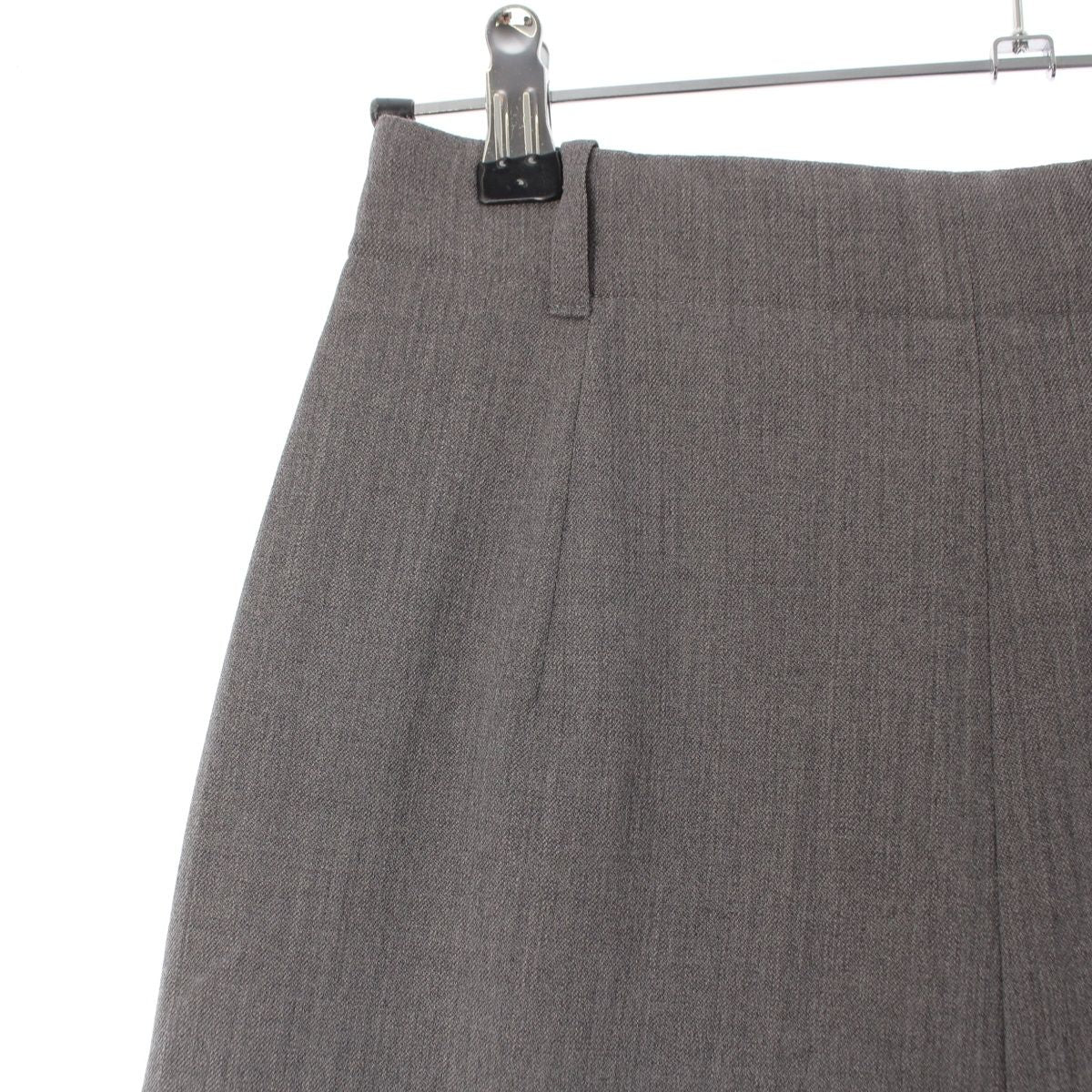 Hermes Vintage Side Zip Wool Spandex Double Pants Trousers Gray 40 — view 6