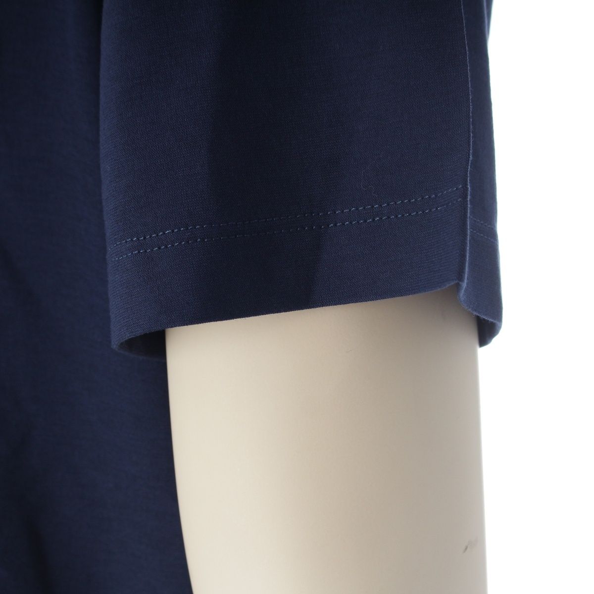 Hermes Cotton Pocket Short Sleeve T-Shirt Top Navy — view 6