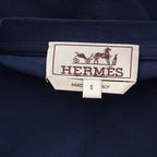 Hermes Cotton Pocket Short Sleeve T-Shirt Top Navy — view 8