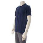 Hermes Cotton Pocket Short Sleeve T-Shirt Top Navy — view 2