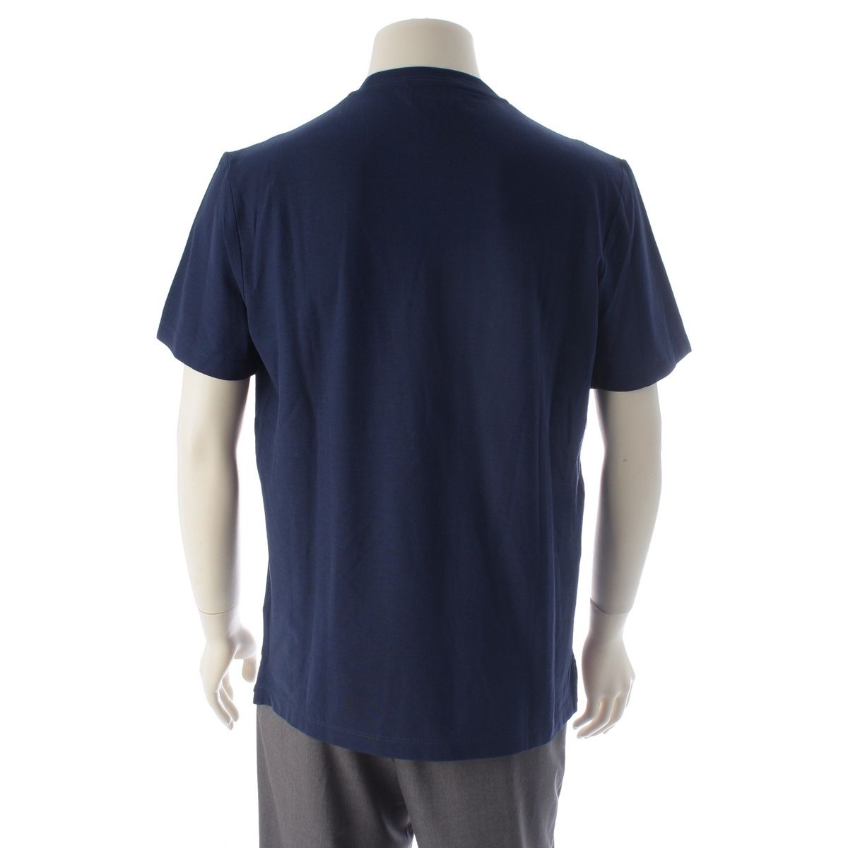 Hermes Cotton Pocket Short Sleeve T-Shirt Top Navy — view 4