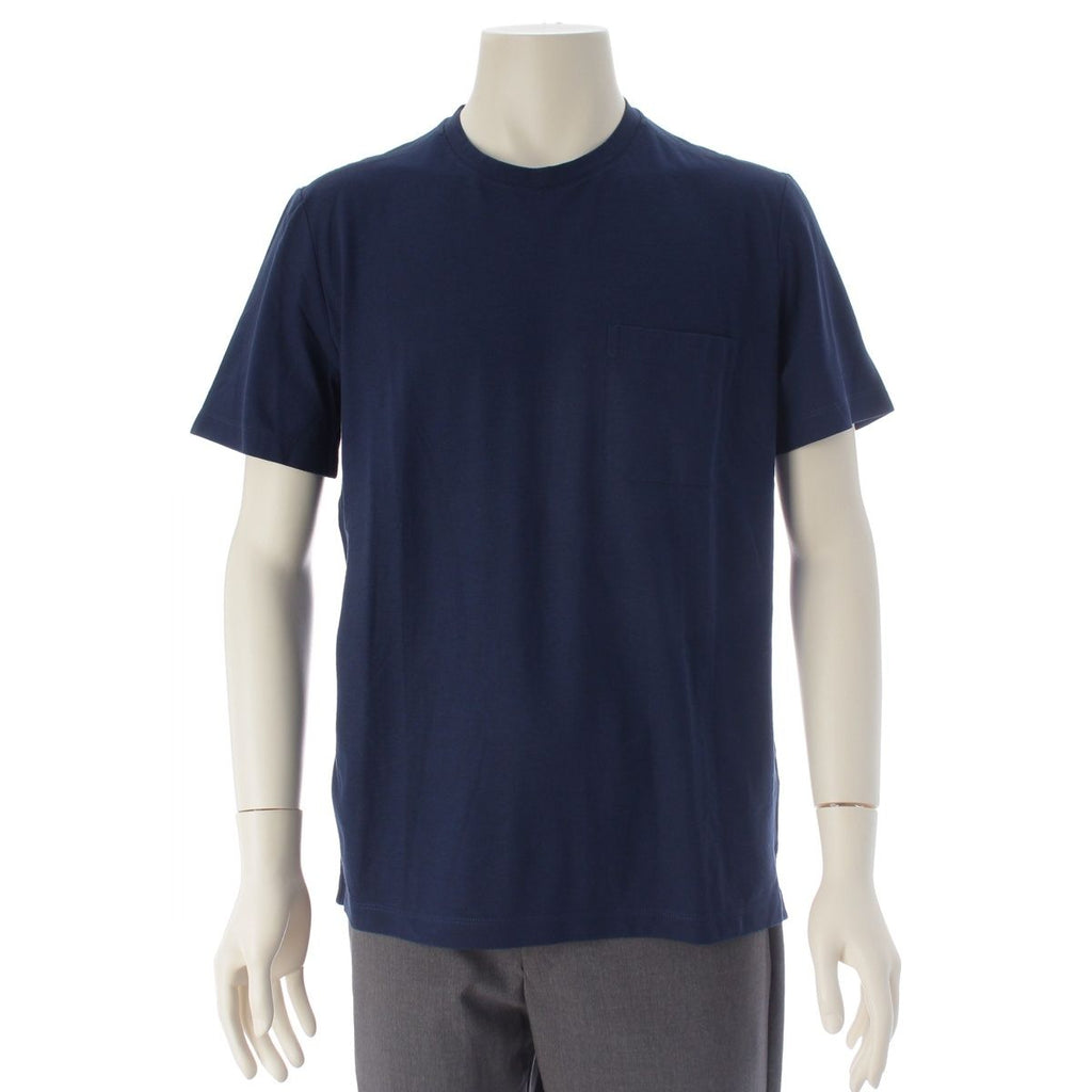 Hermes Cotton Pocket Short Sleeve T-Shirt Top Navy