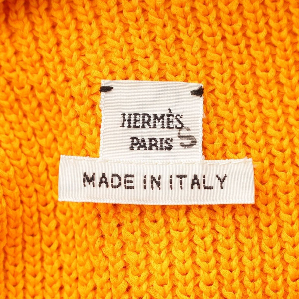 Hermes Cotton Sleeveless Top Orange 38 — view 8