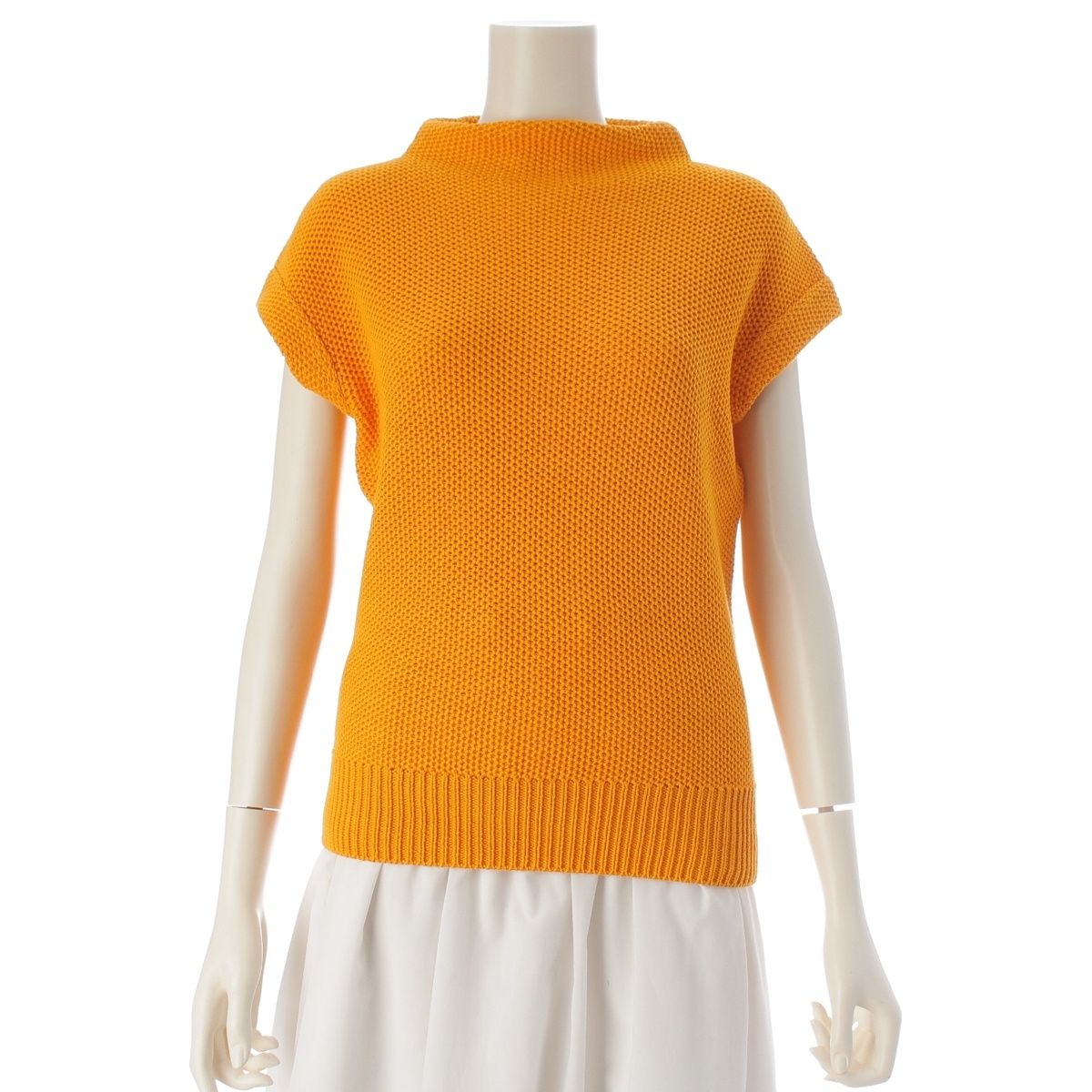 Hermes Cotton Sleeveless Top Orange 38