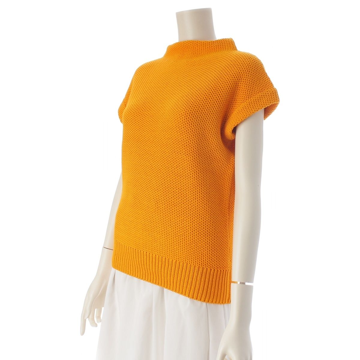 Hermes Cotton Sleeveless Top Orange 38 — view 2