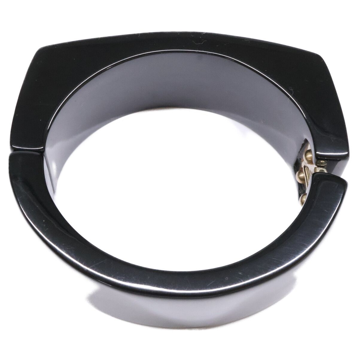 Chanel 09c Resin Hingerd CC Logo Bracelet — view 6