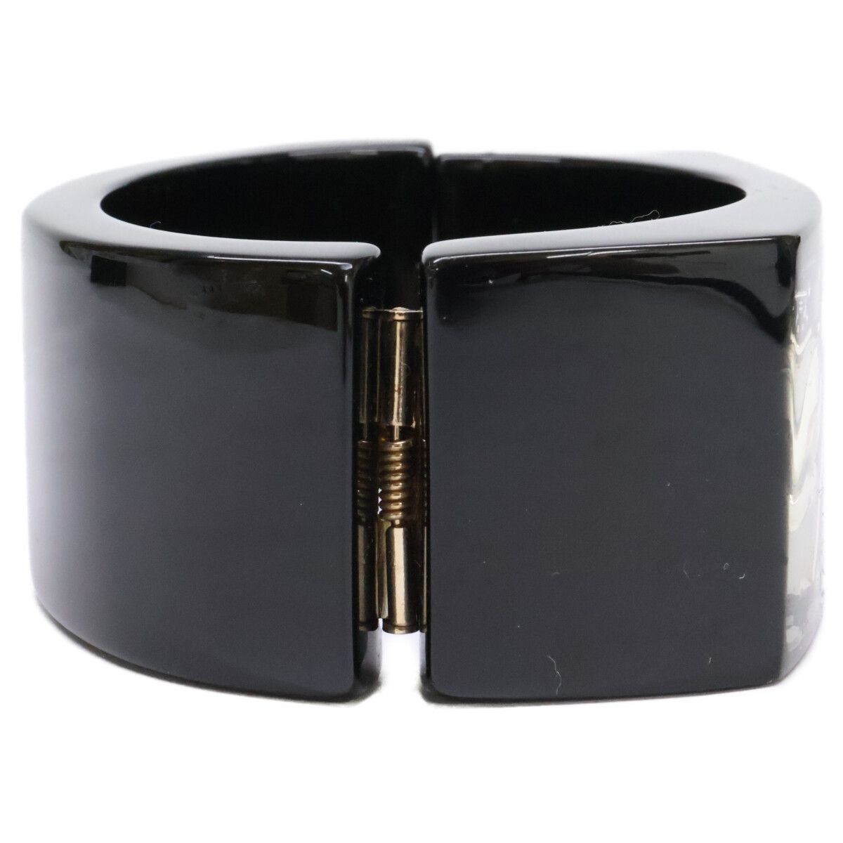 Chanel 09c Resin Hingerd CC Logo Bracelet — view 5