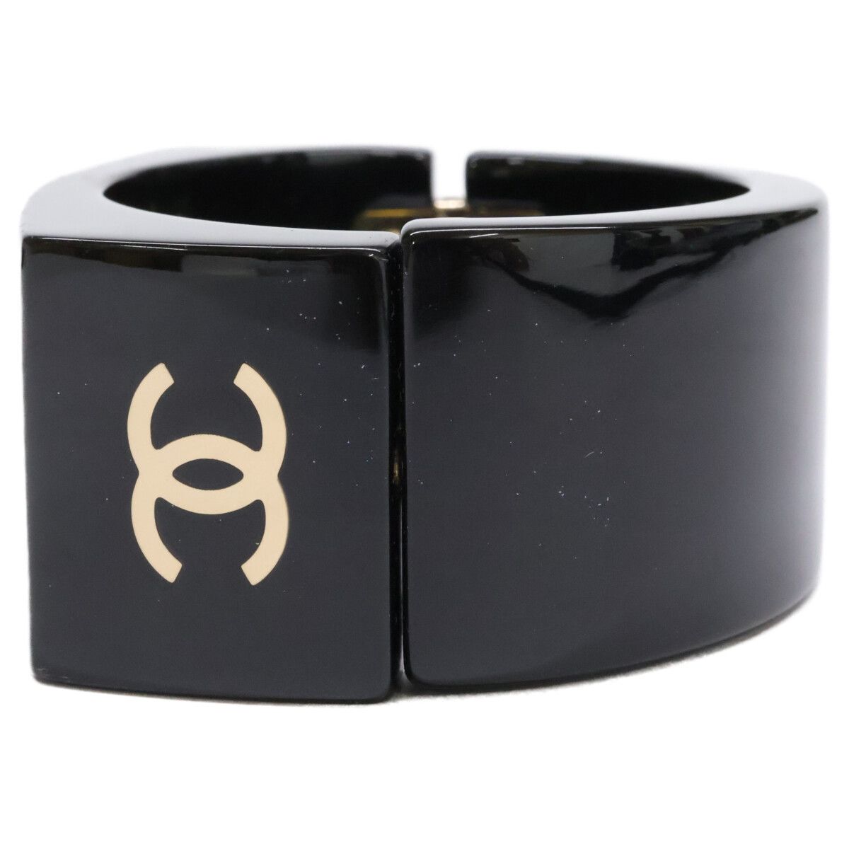 Chanel 09c Resin Hingerd CC Logo Bracelet — view 3