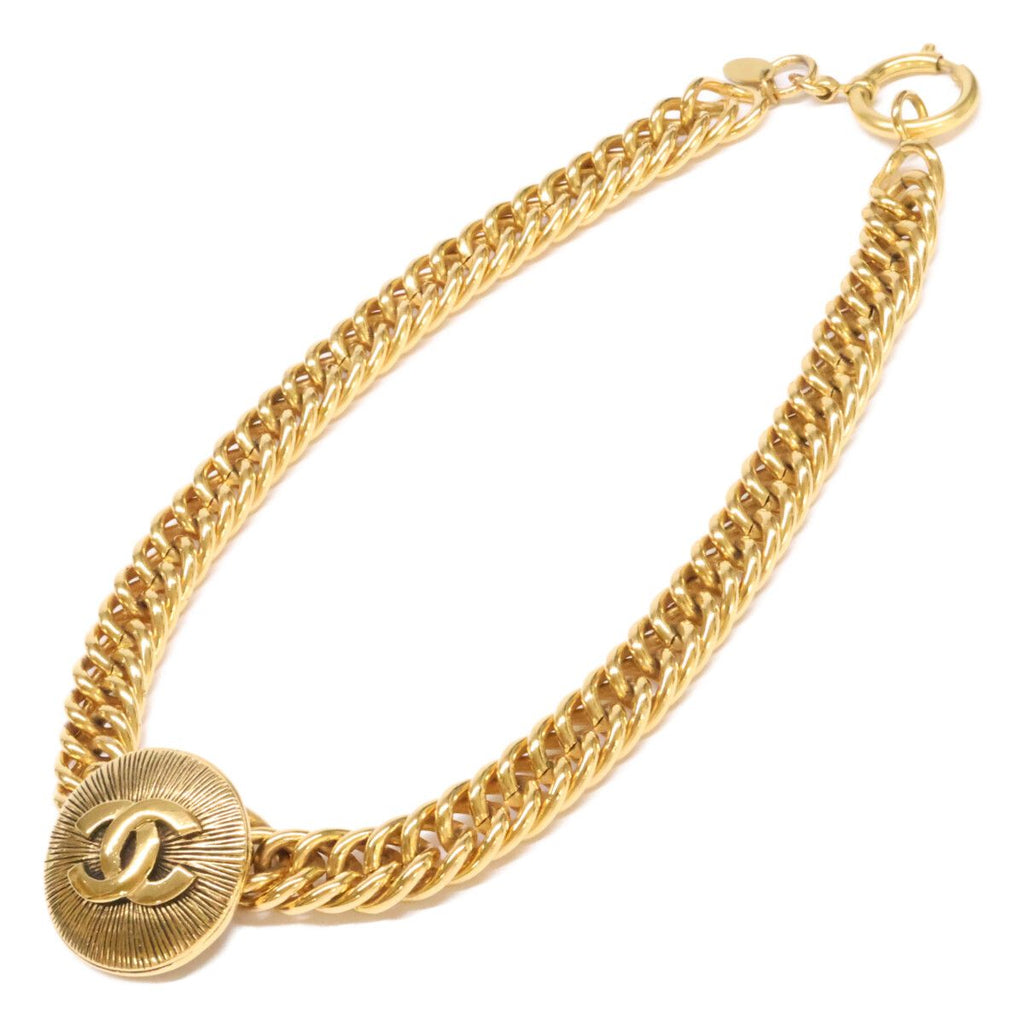 Chanel Vintage CC Logo Chain Choker Necklace