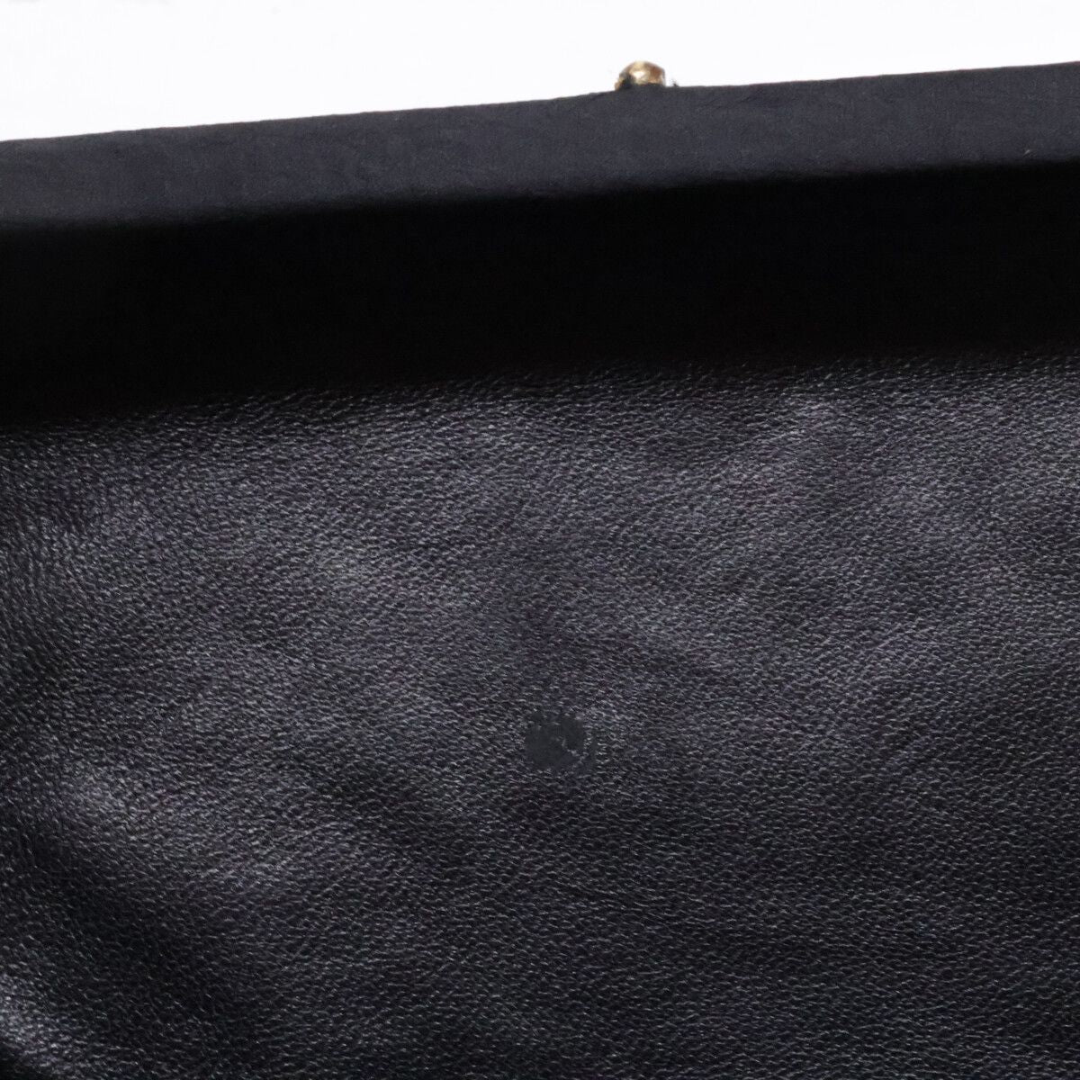 Chanel Vintage Pearl Satin Clutch with Crystal Tassel — view 9