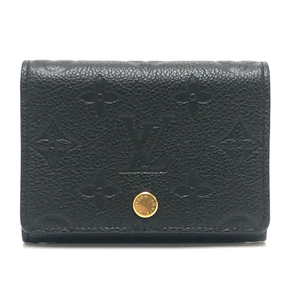 Louis Vuitton Card Case Business Holder Monogram Empreinte Leather Black