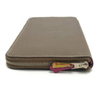 Hermes Wallet Azap Long Silk in Veau Etoupe Brown — view 4