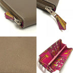 Hermes Wallet Azap Long Silk in Veau Etoupe Brown — view 7