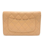 Chanel Shoulder Bag CC Logo Classic Lambskin Beige — view 2
