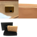 Chanel Shoulder Bag CC Logo Classic Lambskin Beige — view 9