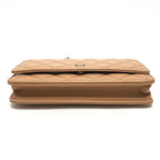 Chanel Shoulder Bag CC Logo Classic Lambskin Beige — view 5