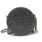 Chanel Shoulder Bag Camellia CC Logo Unknown Leather Gray — view 2