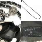 Chanel Shoulder Bag Camellia CC Logo Unknown Leather Gray — view 8