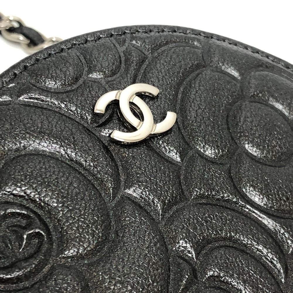 Chanel Shoulder Bag Camellia CC Logo Unknown Leather Gray — view 6