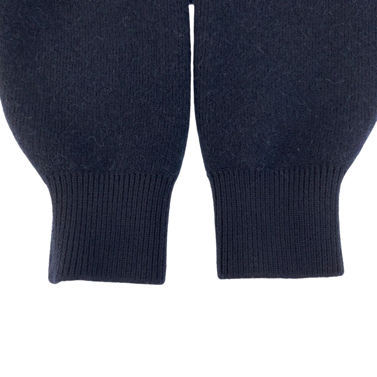 Hermes Dragon M Navy Wool Polyurethane Knit Cardigan — view 7