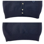 Hermes Dragon M Navy Wool Polyurethane Knit Cardigan — view 6