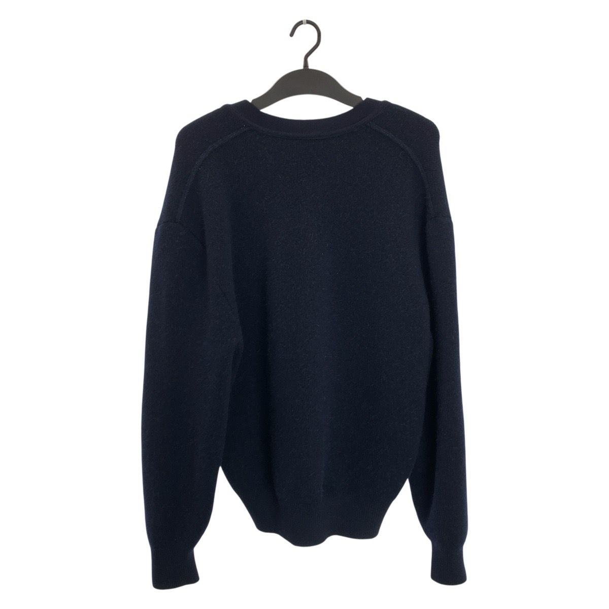 Hermes Dragon M Navy Wool Polyurethane Knit Cardigan — view 2