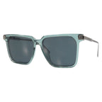 Louis Vuitton LV Rise Square Green Silver Acetate Metal 56 15 Sunglasses Eyewear