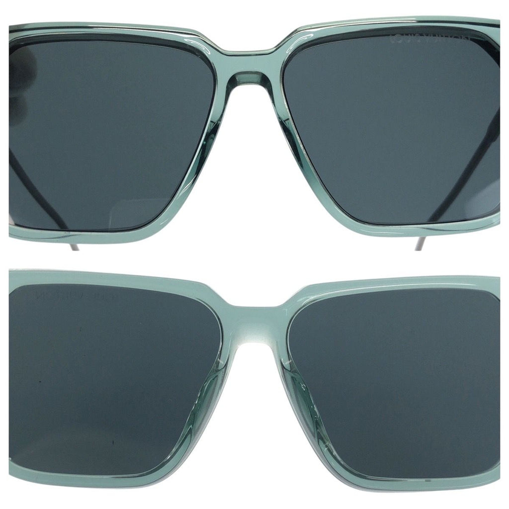 Louis Vuitton LV Rise Square Green Silver Acetate Metal 56 15 Sunglasses Eyewear — view 6