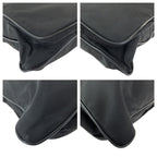 Prada Tessuto Saffiano Black Silver Nylon Leather Shoulder — view 3
