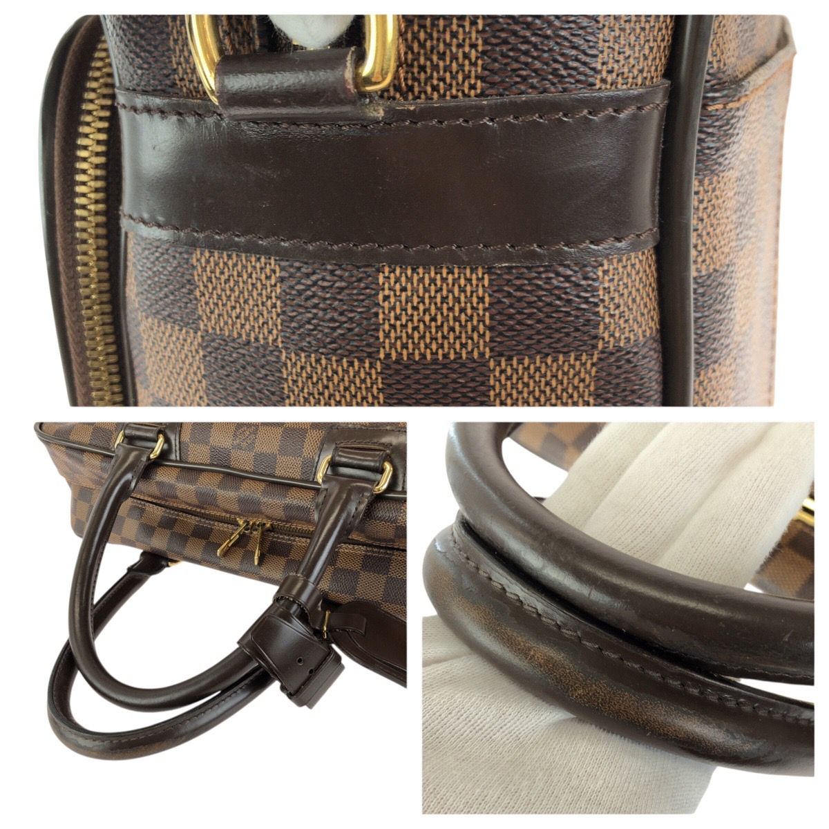 Louis Vuitton Damier Ebene Icare 2-Way Brown Gold Leather Business — view 6