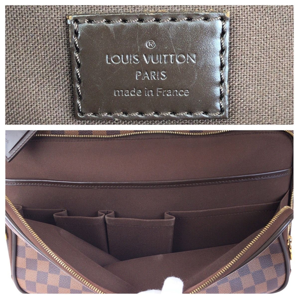 Louis Vuitton Damier Ebene Icare 2-Way Brown Gold Leather Business — view 4
