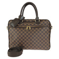 Louis Vuitton Damier Ebene Icare 2-Way Brown Gold Leather Business