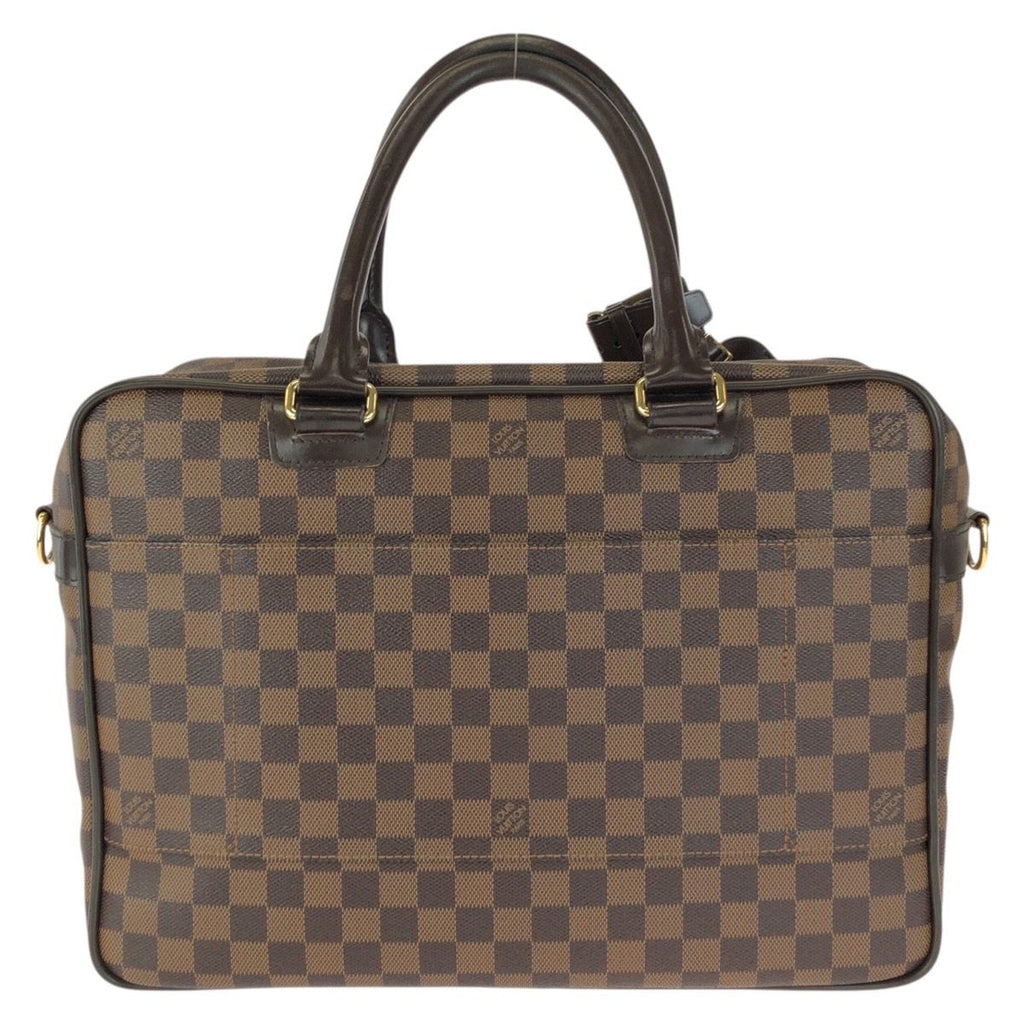 Louis Vuitton Damier Ebene Icare 2-Way Brown Gold Leather Business — view 2