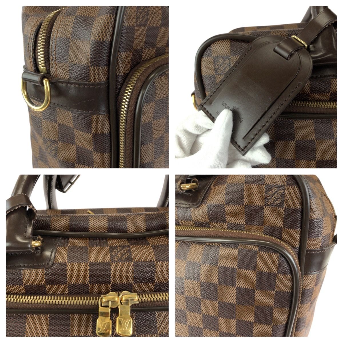 Louis Vuitton Damier Ebene Icare 2-Way Brown Gold Leather Business — view 5