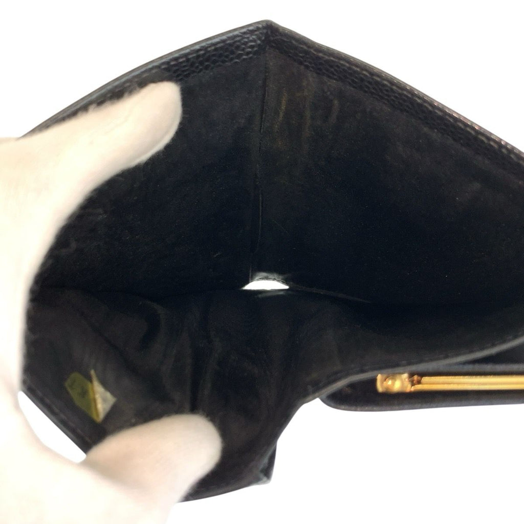 Chanel CC Logo Black Leather Wallet — view 6