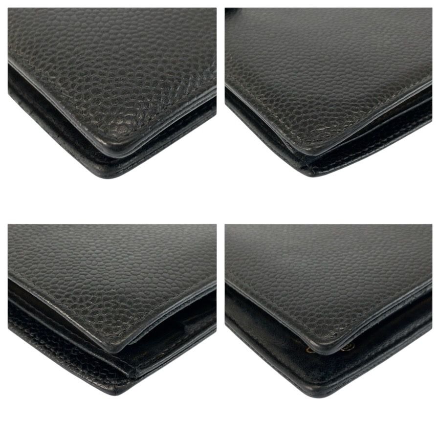 Chanel CC Logo Black Leather Wallet — view 8