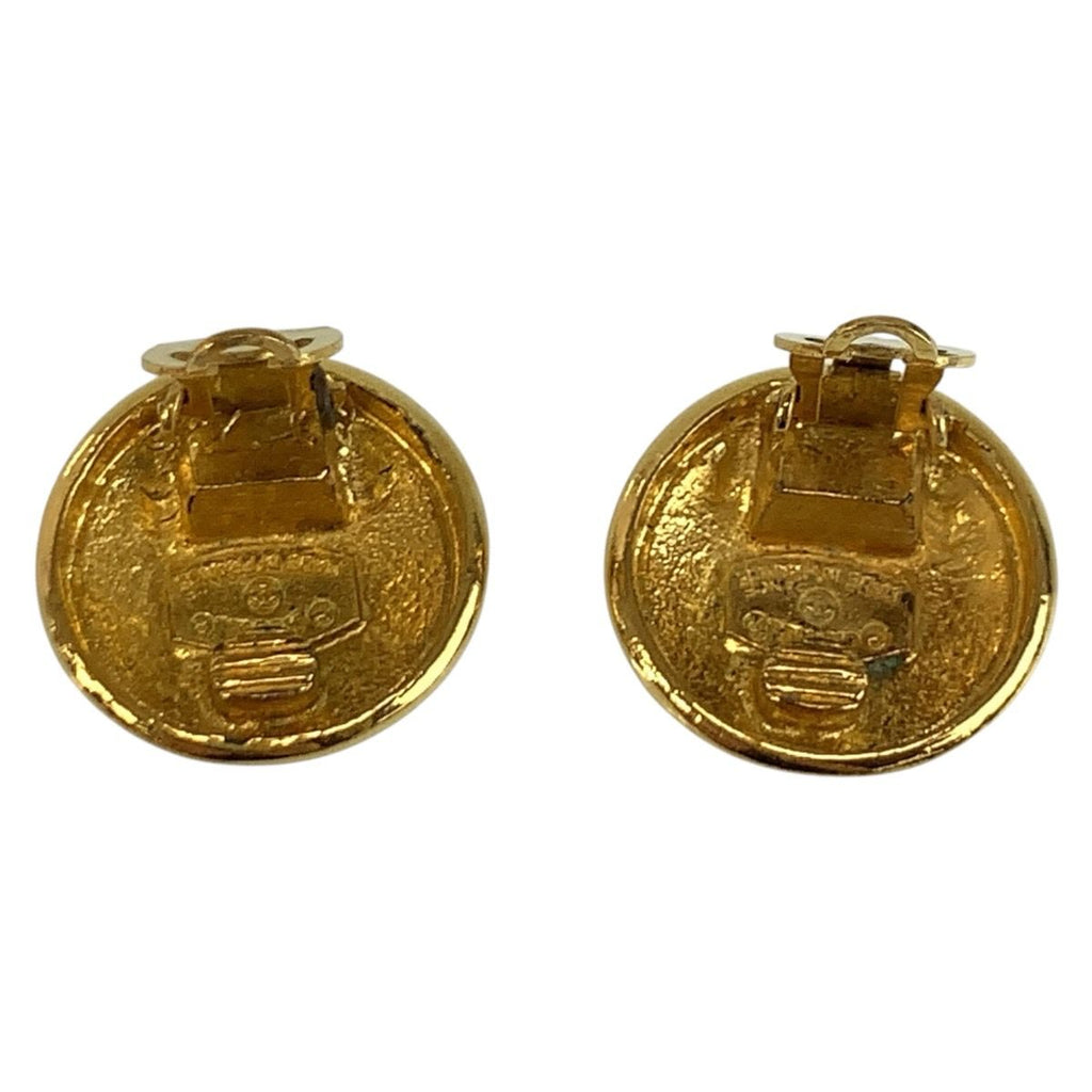 Chanel Vintage CC Logo Gold Plated Earrings — view 3