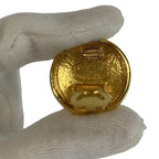 Chanel Vintage CC Logo Gold Plated Earrings — view 4