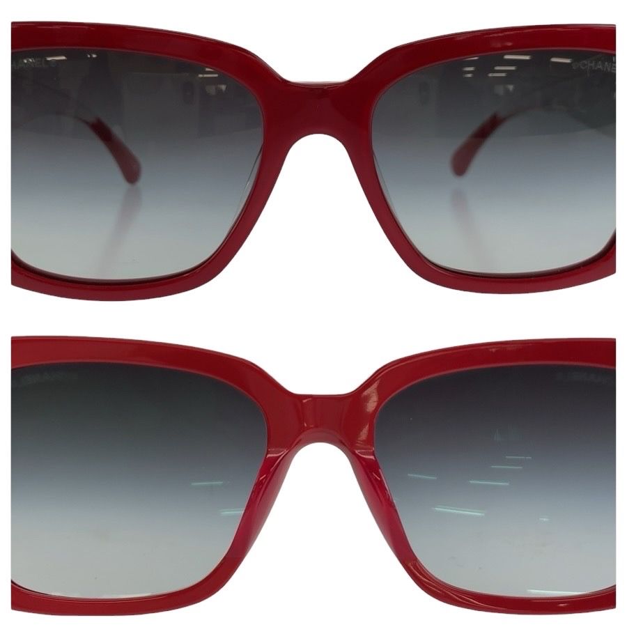 Chanel CC Logo Red Acetate C S6 Sunglasses Eyewear — view 6