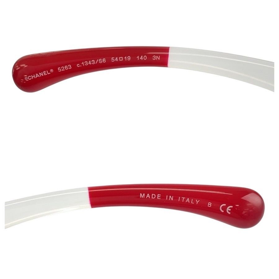 Chanel CC Logo Red Acetate C S6 Sunglasses Eyewear — view 7