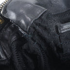 Prada Tessuto Nylon Gathered Leather Tote Shoulder Hand Black — view 8