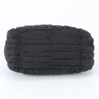 Prada Tessuto Nylon Gathered Leather Tote Shoulder Hand Black — view 6