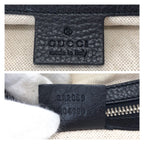 Gucci Interlocking Black Silver Leather Shoulder — view 4